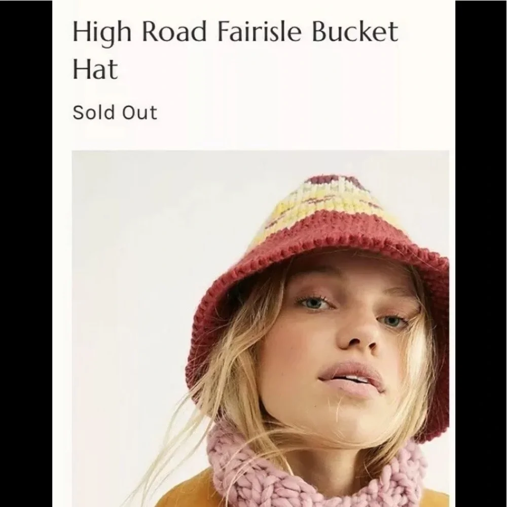 New Free People Fairisle High Road Bucket Hat